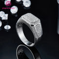Yingma Hip Hop Jewelry Moissanite Ring d Vvs 925 Sterling Silver 1.2ct Iced Out Round Brilliant Cut Moissanite Rings Jewelry Men