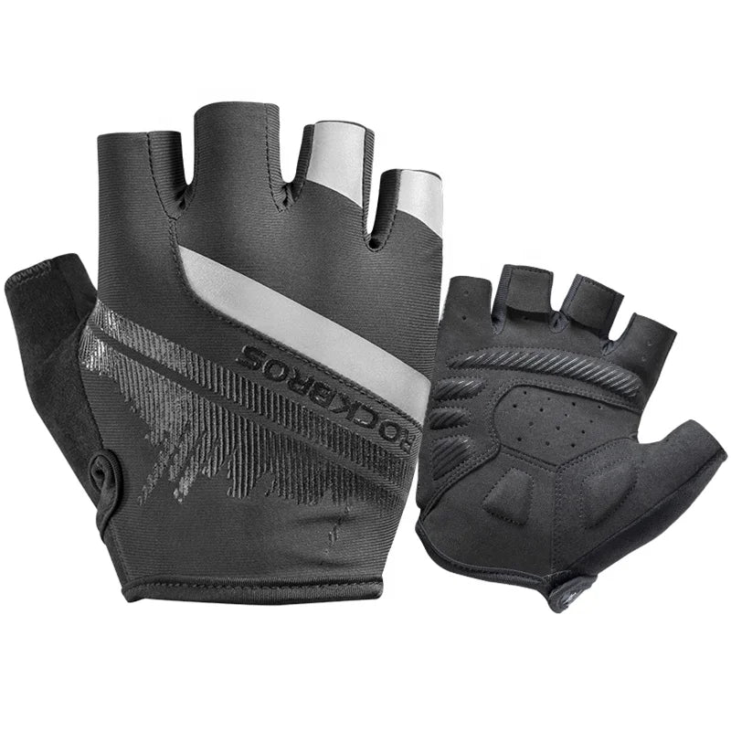 Wholesale Unisex Racing Half-Finger Cycling Gloves Non-Slip Shockproof Breathable MTB Gloves Polyester & Nylon