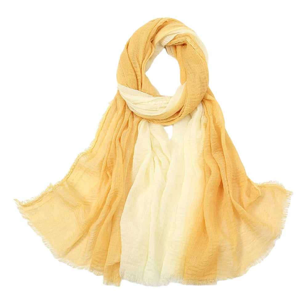 Spring and Autumn Design Customized Logo Accept Wholesales Scarf New Fashion Printing Chiffon Solid Color Women Long Scarves