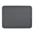 Rectangular Grey Silicone Eco-Friendly Stocked Modern Drain Pad Food Grade Kitchen Cleaning Mat Quick Dry Heat-resistant