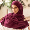 Hot Selling High Quality Big Size Jersey Scarf Stretchy Hijab Plain Head Scarf Wholesale Women Stoles Jersey Cotton Hijab