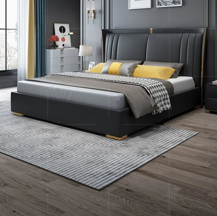 Factory Price 1.8 1.5 Meters Nordic Luxury Leather Bed Storage Modern Bedroom Double Bed Wedding Bed Furniture