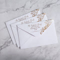 Luxury White Envelopes Paper and Envelopes Custom Wedding Envelope With Gold Foiling Liner for Packing