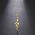 Stainless Steel Snake Pendant Necklaces for Women Punk Animal Design Engagement Anniversary Party Aesthetic Jewelry Gift