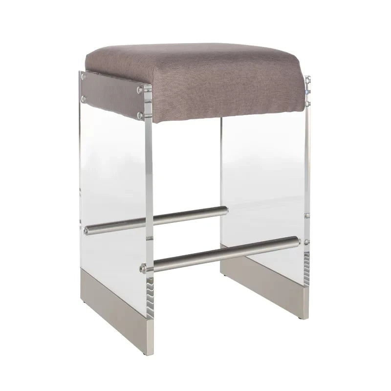 Transparent Acrylic Bench Stool Hot Sale Crystal Dressing or Makeup Bar Stool for Bedroom Hotel or Apartment Factory Price