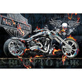 5D DIY Full Drill Square AB Diamond Painting Printed Motorbike Pictures Home Decor Embroidery Cross Stitch Mosaic