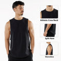 OEM Solid Sleeveless Cotton Shirts Plus Size Tank Top Mens Training GYM Fitness Running Sportswear