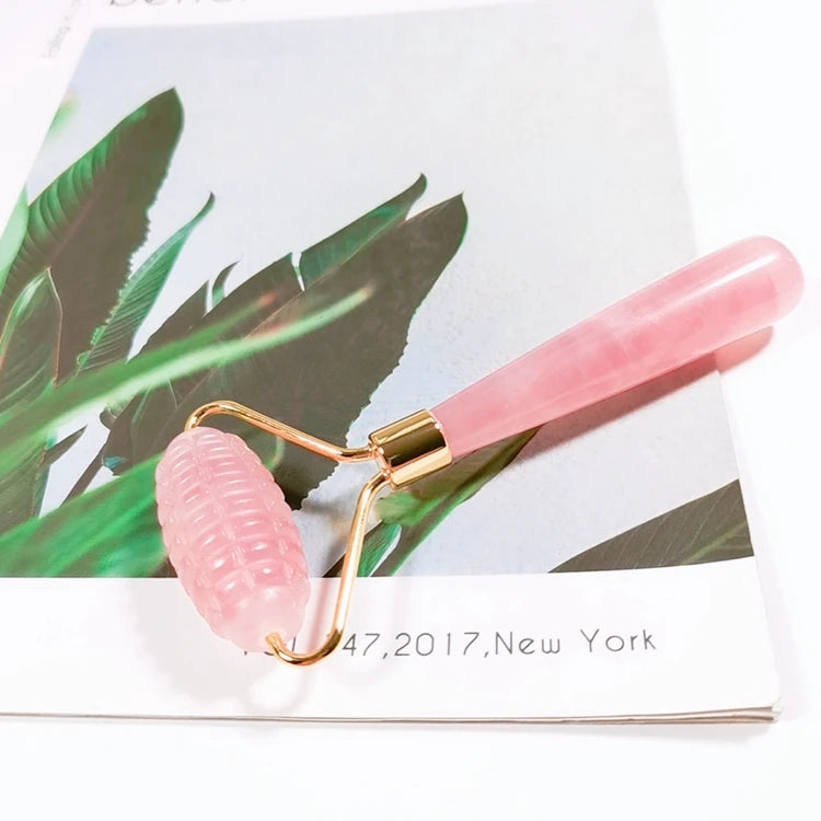 HZ Wholesale Low Price Rose Quartz Jade Ice Roller for Face Jade Roller and Gua Sha