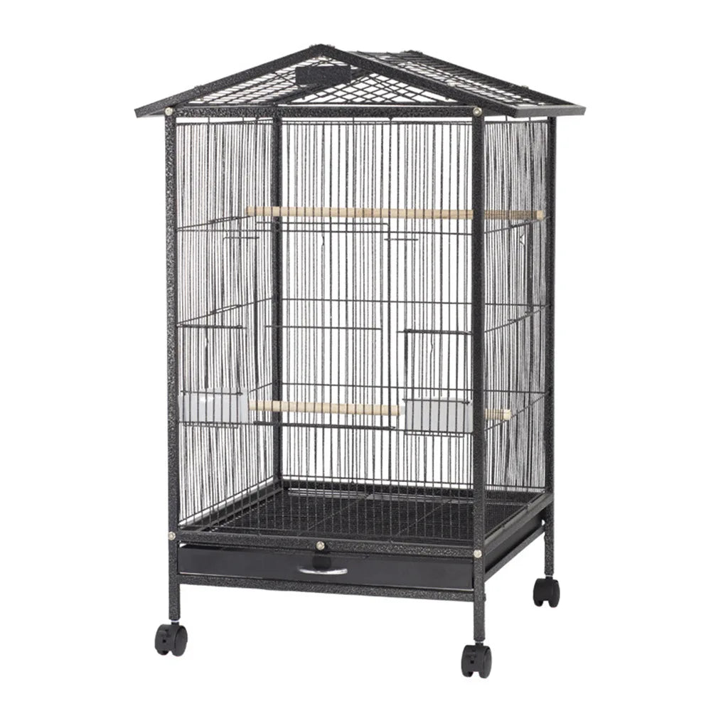 Factory Supply Best Quality Large Carry Breeding Cages Parrot Bird Cage Decoration Metal Wire Removable Pet Bird Cage