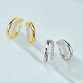 Wholesale Fashion Jewelry Earrings Cubic Zirconia 925 Sterling Silver Gold Plated CZ Huggie Hoop Earrings for Women