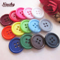 Factory Supply 20mm Colorful 4-Hole Thin Edge Resin Sequins Washable Coat Button Clothing DIY Handmade Sewing Basic Sewing