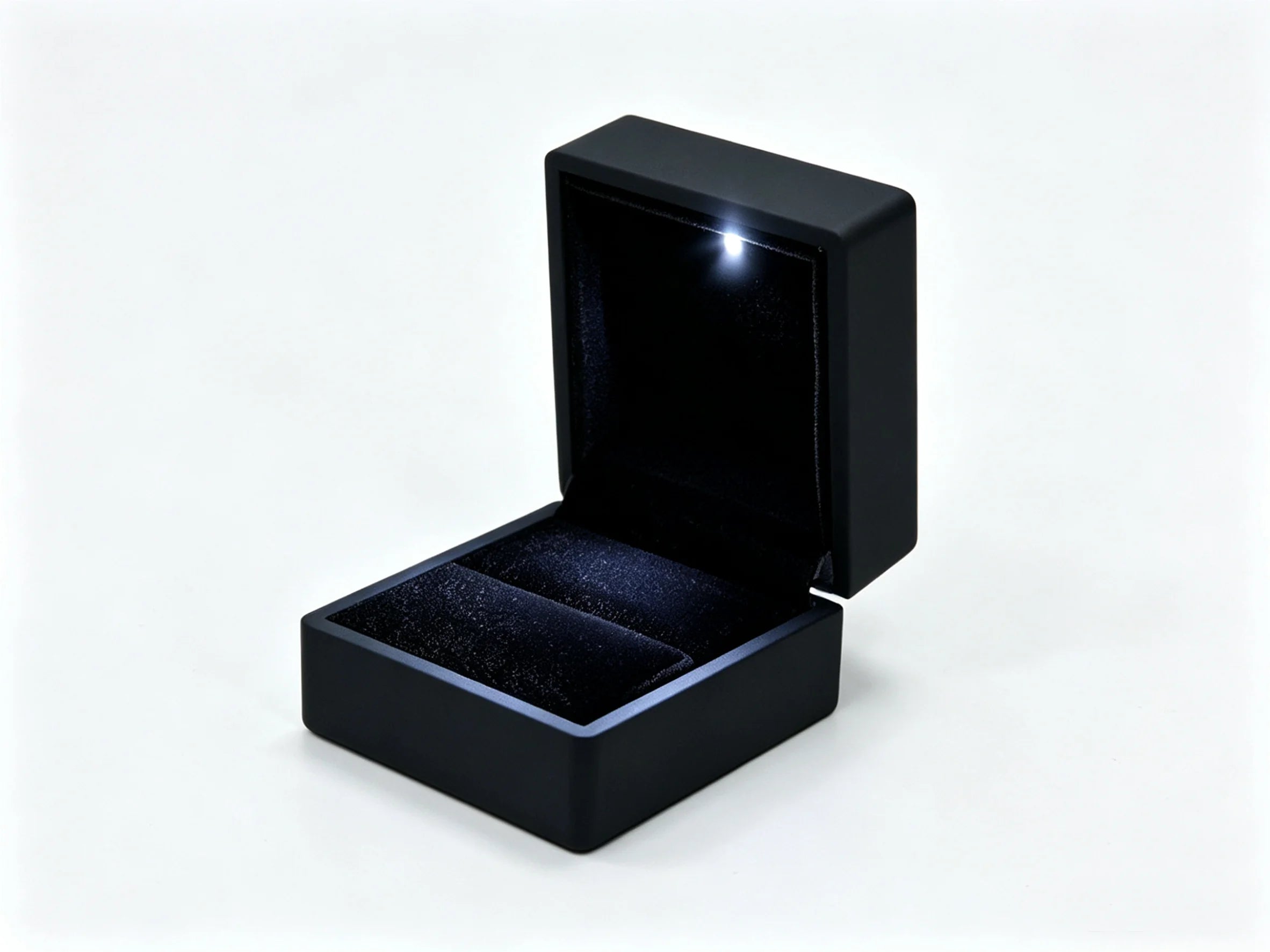 Wholesale LED Light Ring Boxes Stock LED Ring Box Retailing LED Ring Box Customized Logo Diamond Packaging LED Jewelry Box