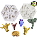 HY Forest Animals Silicone Chocolate Mold Cupcake Topper Cake Decorating Mold