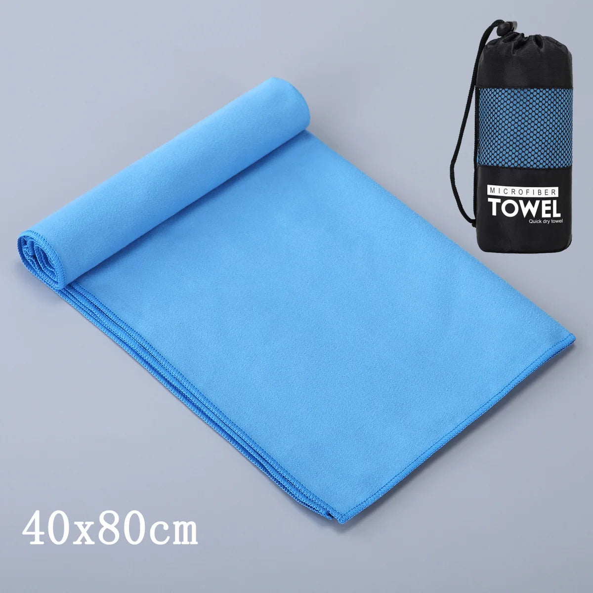 Custom Eco-Friendly Microfiber Pocket Size Gym Sport Yoga Towel Quick Dry with Mesh Bag Travel