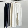 M-4XL True Cotton Linen Pants Men Summer Straight Leg Casual Quick Drying Sports Pants Men Wide Leg Oversized Linen Pants 2026