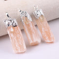 HY Fashion Crystal Pendants Selenite Natural Stone Factory Wholesale Color Charms Gemstone Necklace Pendant