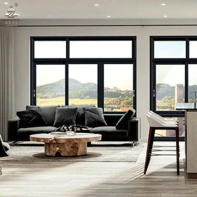 New Model ZEYI Aluminum Alloy Glass Sliding Window Doors Modern Horizontal Sliding Windproof Heat-insulation Simple Design