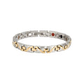 2025 Fashion Trend Silver Stainless Steel Infrared Magnetic Element Health Bracelet Ladies Bracelet