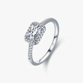 925 Sterling Silver Classic Lad Created Diamond Rings for Women Trendy Luxury  High-end Wedding Engagement Fine Jewelry