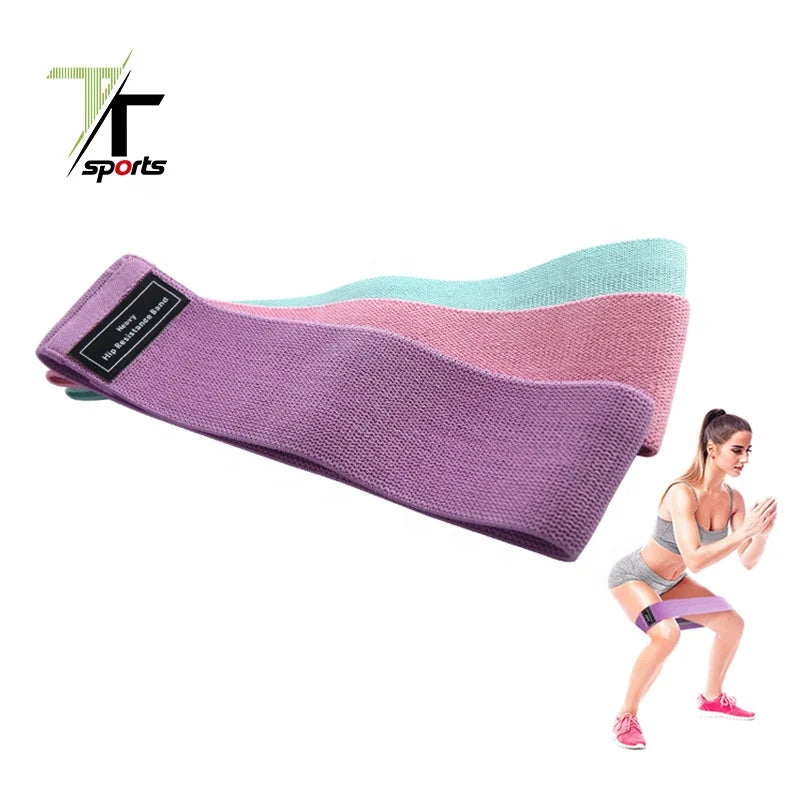 TTSPORTS Custom Logo Printed Gym Home Workout Elastic Resistance Bands Set for Stretch Butt