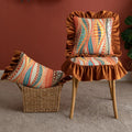 New Simple Modern Lotus Leaf Solid Color Stitching Pillowcase Velvet Sofa Office Soft Backrest Cushion Cover