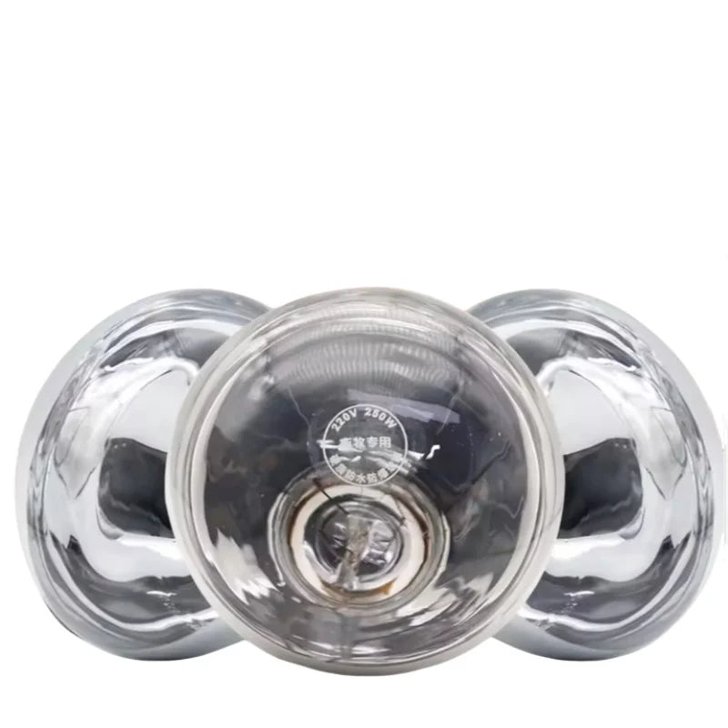 White Glossy Brood Chick Heating Lamp Poultry Equipment Chicken Farming Waterproof Heat Lamp