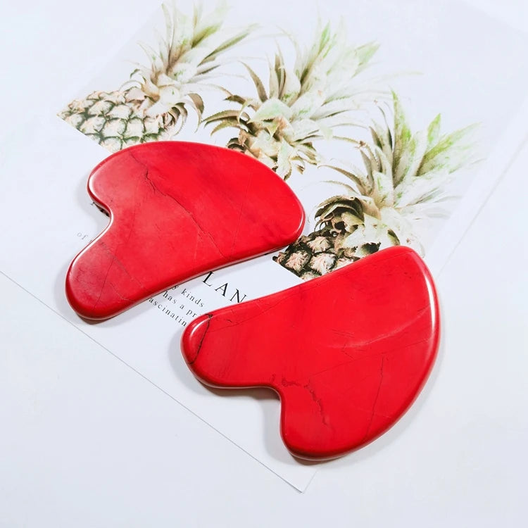 DIY Red jasper Gua Sha Wholesale Natural Gemstone Jade Gua Sha Tool for Face