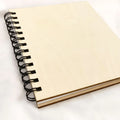 Eco-Friendly Recycled Paper Notebook Acid-Free Unruled Blank Journal Wooden Hardcover Wood  cover notebook Wall Signs