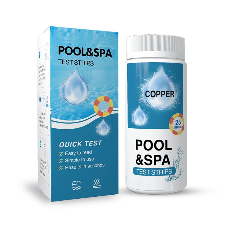 Swimming Pool and Spa Hot Tub Water Test Kit Copper test Strips