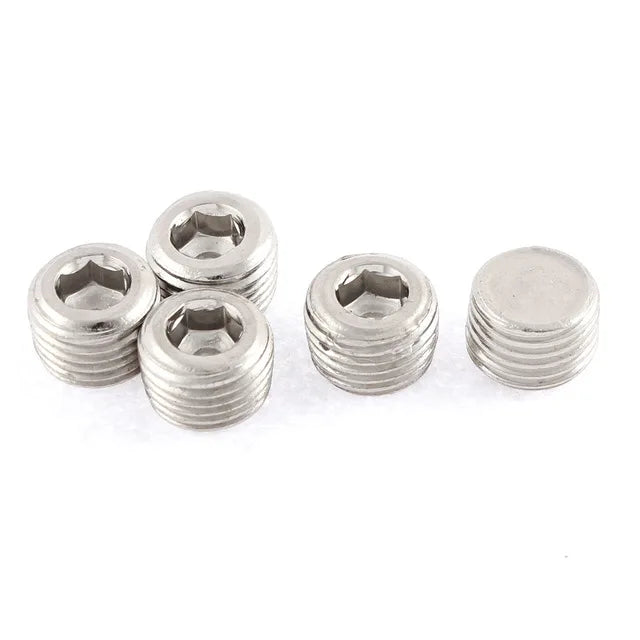 DIN 906 PT Thread Black Oxide Metal Internal Hex Head Socket Pipe Plugs Screw Metric Measurement System