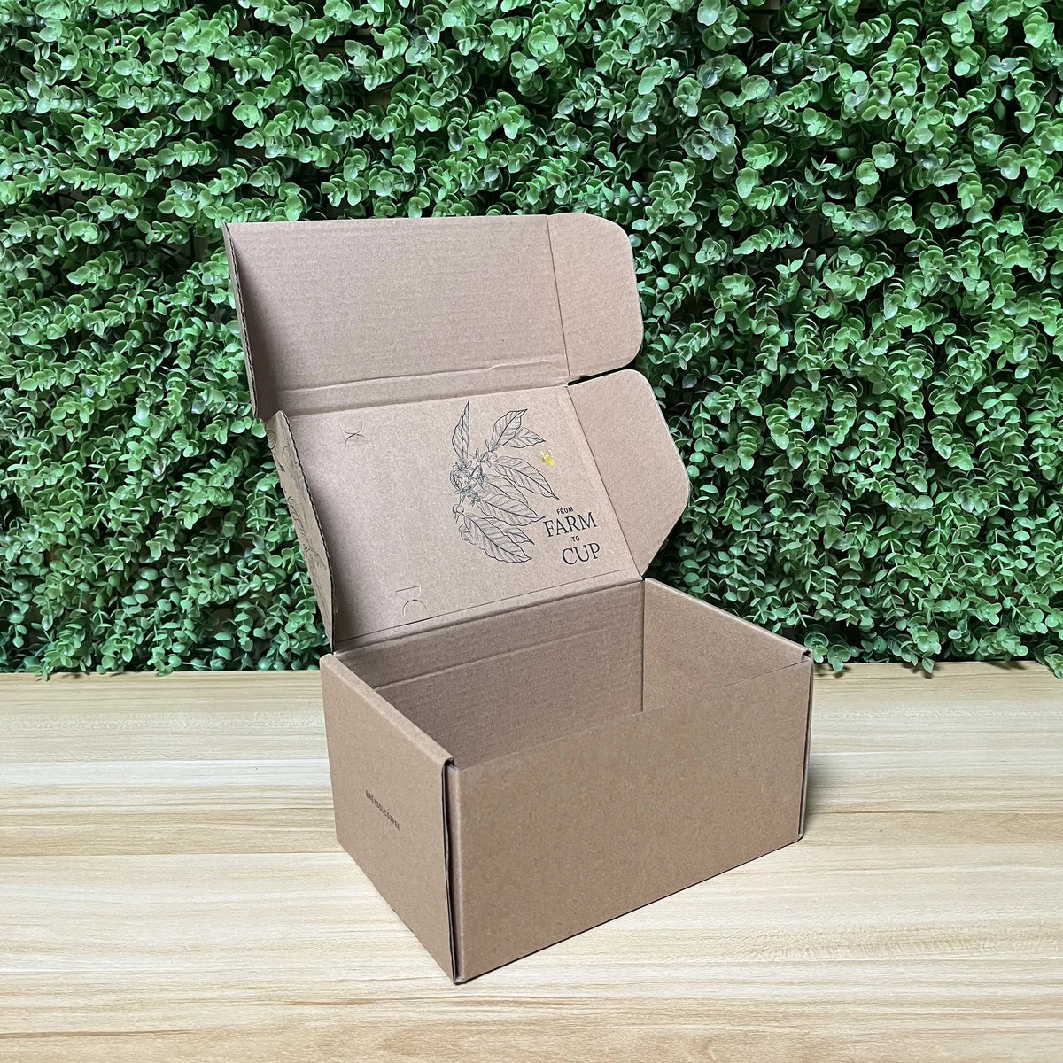 At PACK Corrugated Cardboard Coffee Bags Folders Box Printed Matt Lamination UV Coating Takeaway Application Recycled Materials