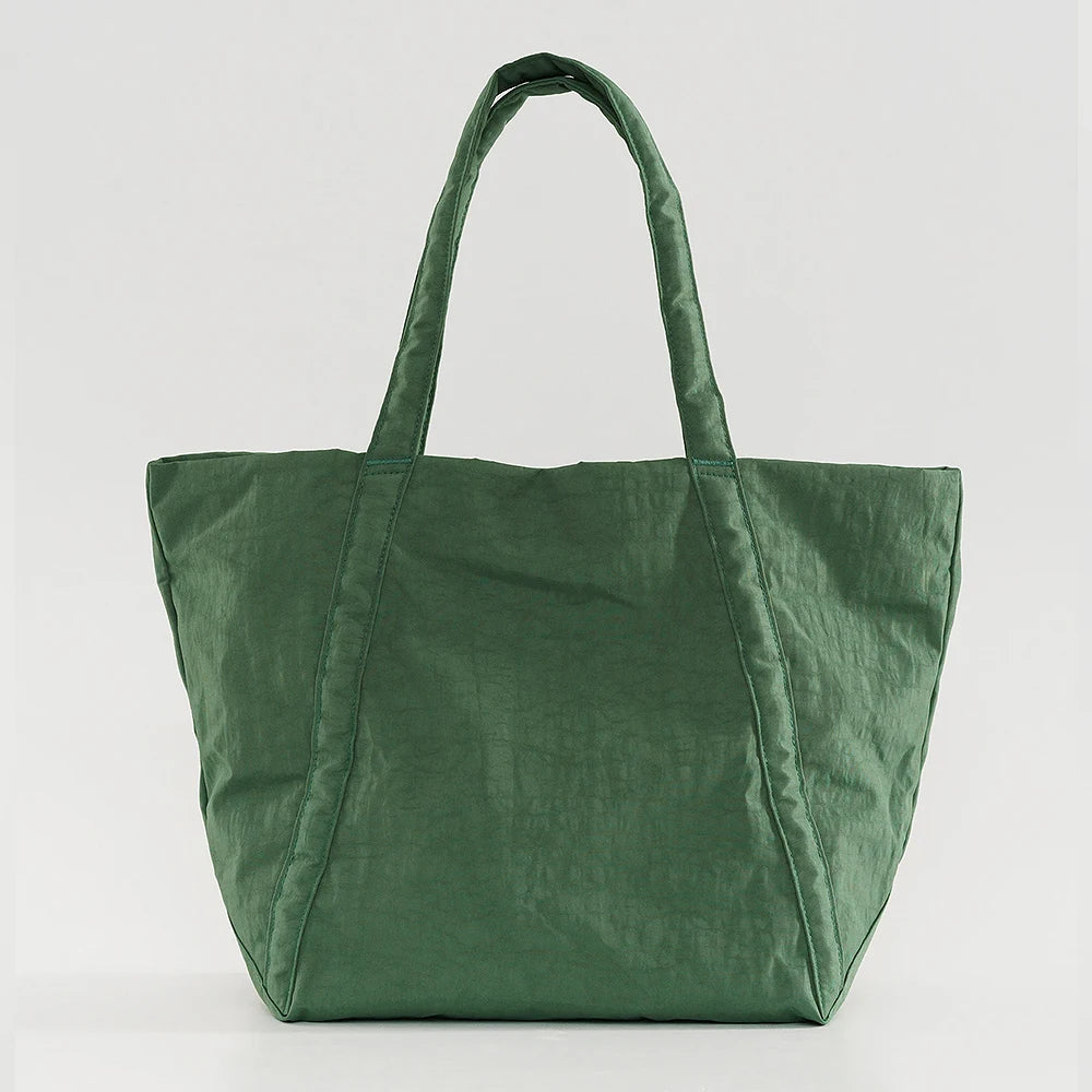 Wholesale Custom Tote Bag Washable Crinkle Nylon Recycled Tote Cloud Bag With Custom Print LOGO Washed Nylon Shopping Bag