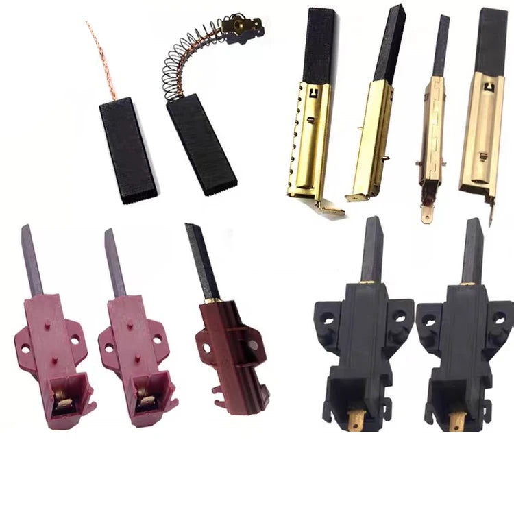 High Quality Washing Machine Starter Motor 110a Electric Blower Spring Carbon Brushes for Power Tools Electric Dc Motors