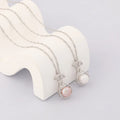 Fahion Chic 925 Sterling Silver Chain Necklace with Money Sign Bag Box Amulet Pearl Bead Pendant for Women Jewelry