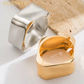 Hot Selling Irregular Rhombus Shaped Wide Face Adjustable Spring Buckle Bracelet Photosensitive Surface Jewelry Bracelet Women