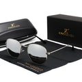 For Unisex Classic Reflective Retro Full Rim Stainless Steel Sunglasses with Anti-Radiation & UV Protection Model N7548