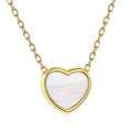 Wish Jewelry Best Selling Gold Plated S925 Sterling Silver Heart Pendant Necklace Sterling Silver Shell Heart Necklace for Party