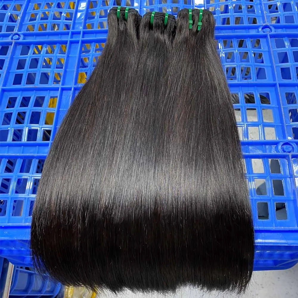 Raw Indian Cuticle Aligned Virgin Human Hair Bundles Vendors Wholesale 12a Grade Bone Straight Double Drawn Vietnamese Raw Hair