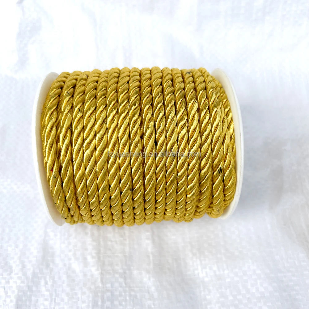 Factory Direct Fashion Gift Box Decorative Gold Cord Twine Rope Christmas Wedding Wrapping DIY Craft Cord