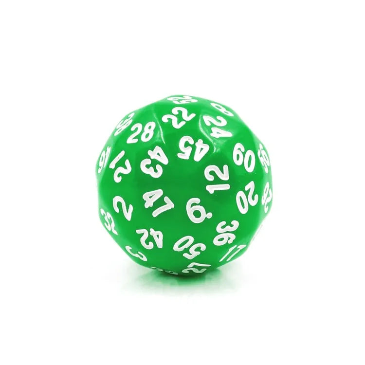 HS 36mm 60-Face Polyhedral Acrylic D60 Multi-Sided Game Dice for Dungeons & Dragons and TRPG Lovers Metal DND Usage