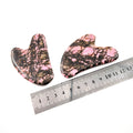 Huiying Fashion Rhodonite jasper Gua Sha Board Stone Tool for Anti Aging Heart Guastone