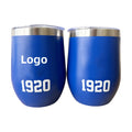 Custom Blue 12oz Stainless Steel Tumbler with Straw Cups Portable Fashion Promotional Item