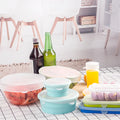 Reusable Seal Covers Food Grade Transparent Silicone Stretch Lids 12 Pack Silicone Seal Lids for Fridge