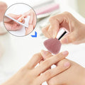 Wholesale Soft Nail Art Dust Cleaner Brush Pink Plastic Handle Round Hair Acrylic Nail Powder Remover for Salon & Makeup