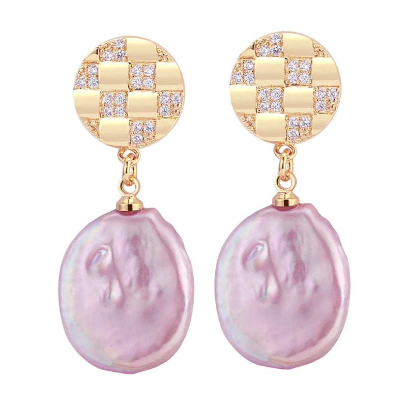 Senior S925 Silver Ear Needle Natural Freshwater Baroque Pearl Earrings Design Female Earrings