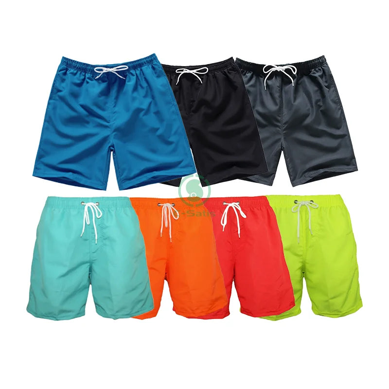 Comfortable Solid Color Mens Running and Beach Shorts Pants