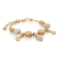 Hot-Selling DIY Beaded Cross-Border Bracelet Pan's Design Crystal Alloy Heart-Shaped Rhinestone Coconut Fashion Charm Bracelet