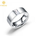 Men's Jewelry Wedding Fashion Jewelry Cubic Zirconia Stainless Steel Engagement Diamond Ring