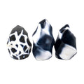 Wholesale  Natural Orca Agate Flame Hand Made Crystal Torch Heading Black and White Carving for  Decoration  and Sale