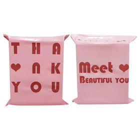 Customised Pink Polymailer Shipping Bag Recycled Biodegradable Mailing Bags for Socks Made From Durable Poly Material